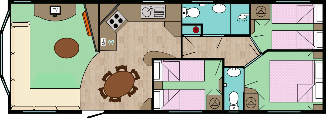 The Maple floorplan – Self Catering Maple Floorplan - Self Catering