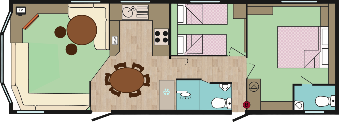 Willow Floorplan - Self Catering